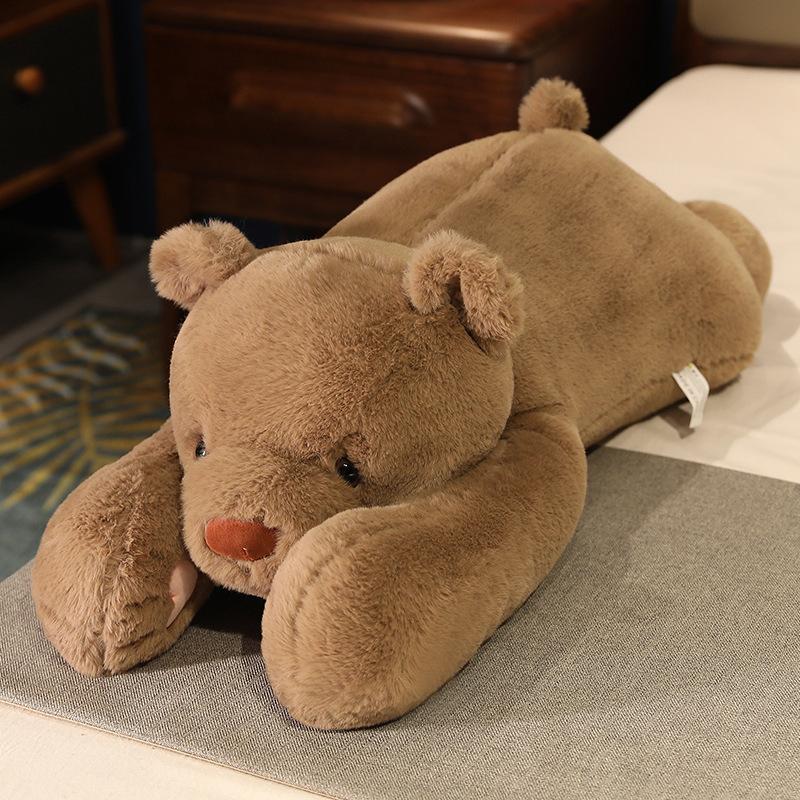 65-120cm Plush Panda Toys Lying Plush Stuffed Fluffy Bear Puppy Doll Lovely Animal Plush Pillow Birthday Gift