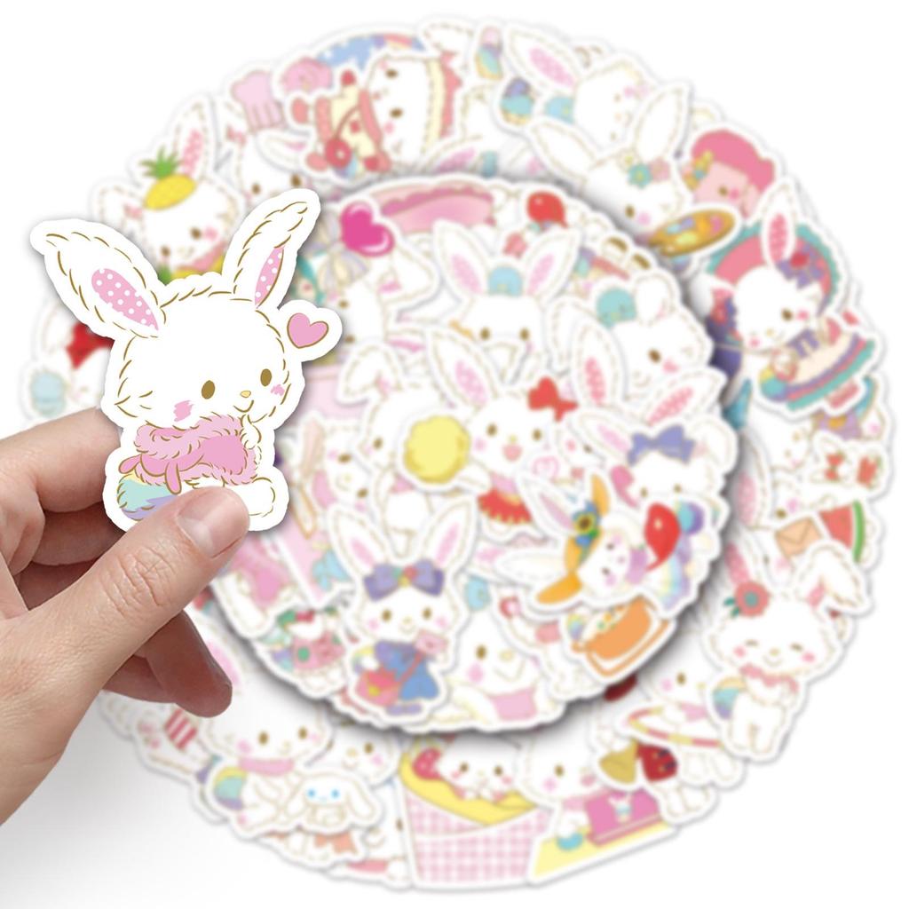 51 Sanrio Wishing Rabbit Stickers: Cute, Waterproof Animal Designs for Phone Cases & More.