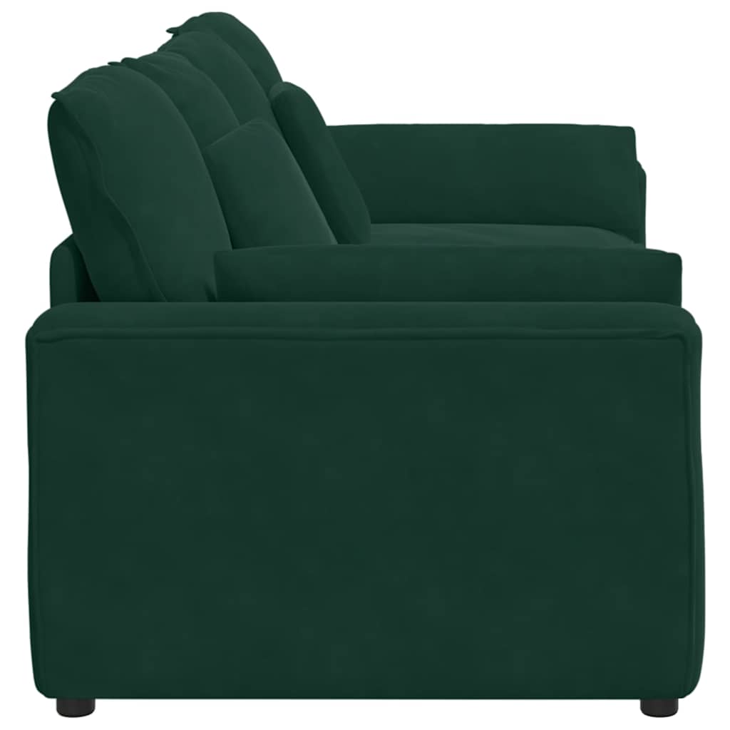 Modular Sofa with Cushions Dark Green