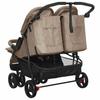 Twin Stroller Taupe Steel