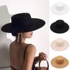 Sophisticated Lady Hat Flat Top Fedora Hat, Wool Blend Derby Cap, Retro Jazz Chic Vacation Travel Wide Brim Felt for Women, Events & Daily Wear Casual