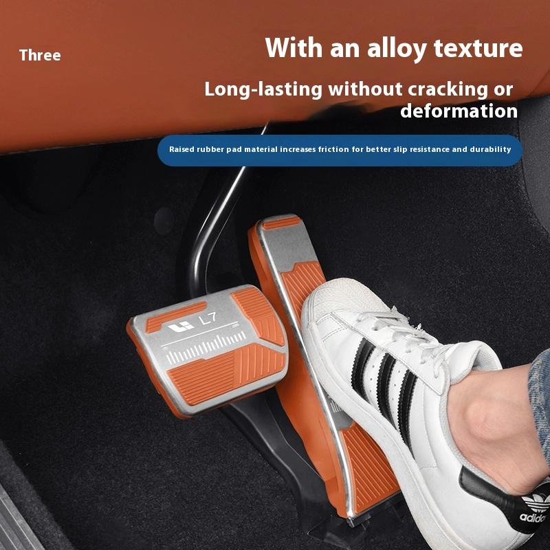 Fit For Li L6 L7 L8 L9 LIXIANG Car Accelerator Brake Pedal Metal Anti-Slip Foot Pedal Auto Interior Modification