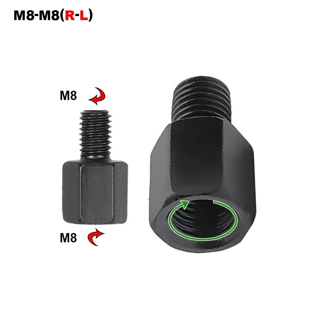 Motorcycle Mirror Adapter M10 M8 10MM 8MM Rearview Mirrors Adapters Conversion Bolt Screws Clockwise Anti-clock Right Left Thread