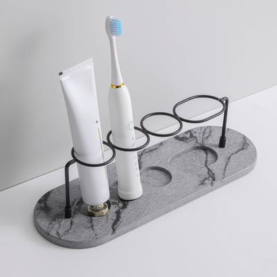 Zahnbürsten-Aufbewahrungsregal Multifunktionaler Organizer Schnelltrocknend Leicht zu Reinigen Badezimmer Wasserdicht Abtropfschale Zahnbürstenständer