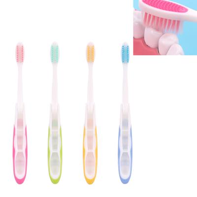 Collapsible Travel Toothbrush Portable Toothbrush Built In Cover Folding Toothbrushes for Hiking Camping Traveling