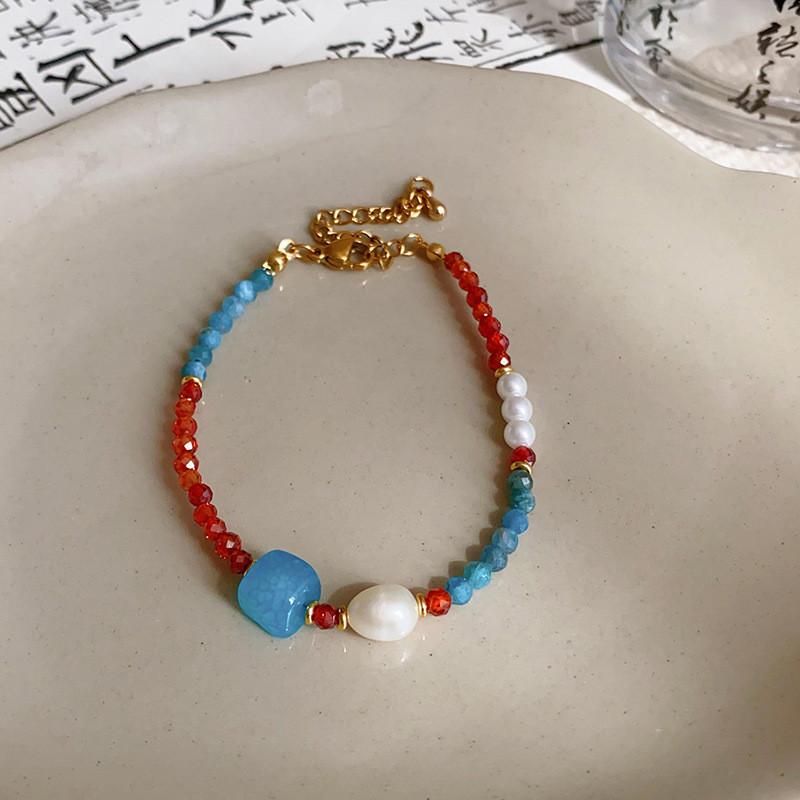 Nytt Kinesisk Geometriskt Pärlhalsband Med Färskvattenpärlor För Kvinnor