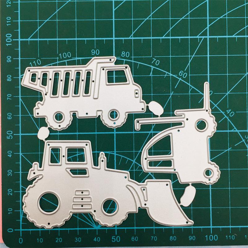 Site Truck Forklift Truck Design Style Metal Cutting Die Stencil for DIY Scrapbooking Album Photo Embossing Paper Card Craft Decor