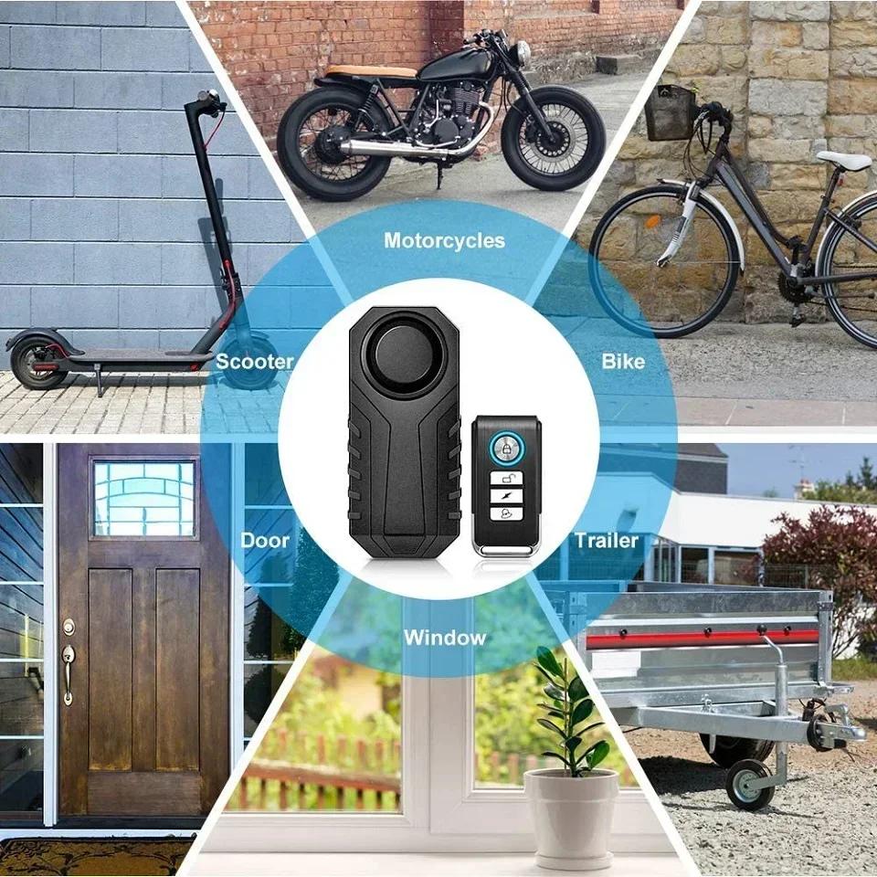 Fietsalarm 113dB Anti-diefstal Draadloze Vibratie Afstandsbediening Fiets Motorfiets Alarmen Huis Buiten Beveiligingsbescherming