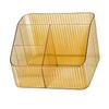 Desktop Storage Box Trapezoidal Organizer PP Plastic Sorting Case for Makeup Cosmetic Brush 4 Grids