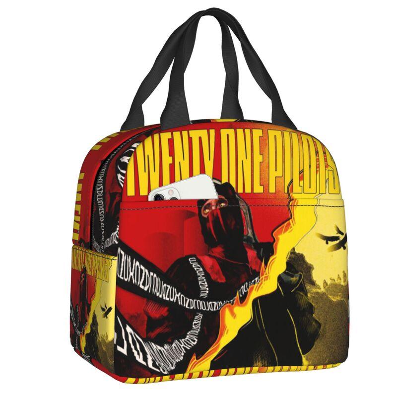 Custom T-Twentys One P-Pilots Eagle Insulated Lunch Bag for Women Resuable Thermal Cooler Lunch Tote Office Work School 22x20x13cm