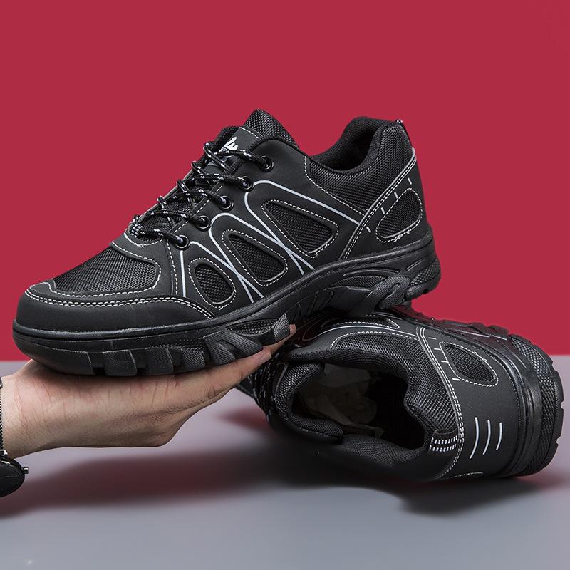 Mountaineering men's shoes new outdoor round head flat heel labor insurance shoes casual warm comfortable cold sticky mountaineering shoes