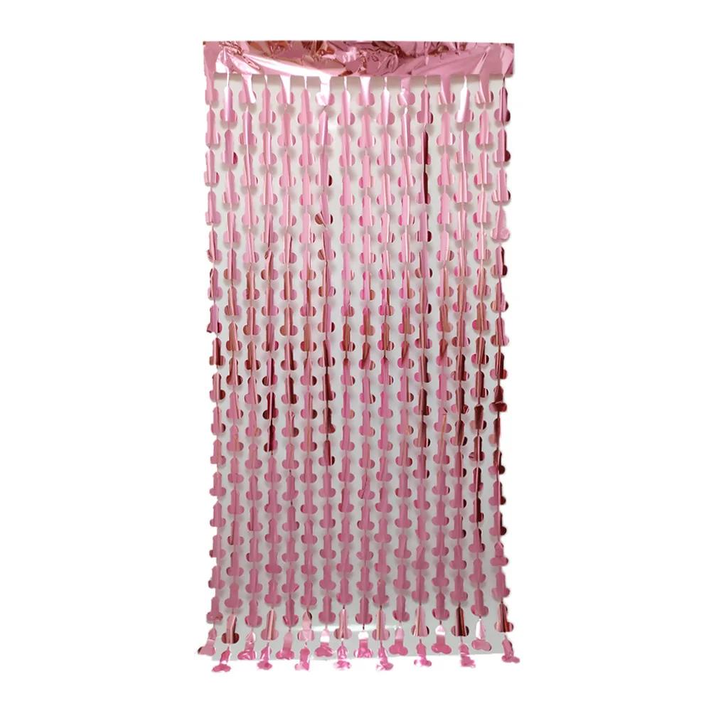 1x2m Rain Silk Curtain Forever Penis Bachelor Party Background Wall Layout Wedding Decoration Hen Party Bride To Be Supplies