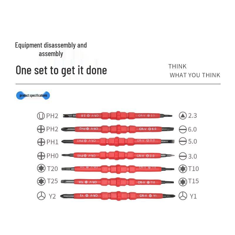 8-teiliges isoliertes Multifunktions-Schraubendreher-Set - Hochspannungsfest, magnetisch, ideal für Elektriker