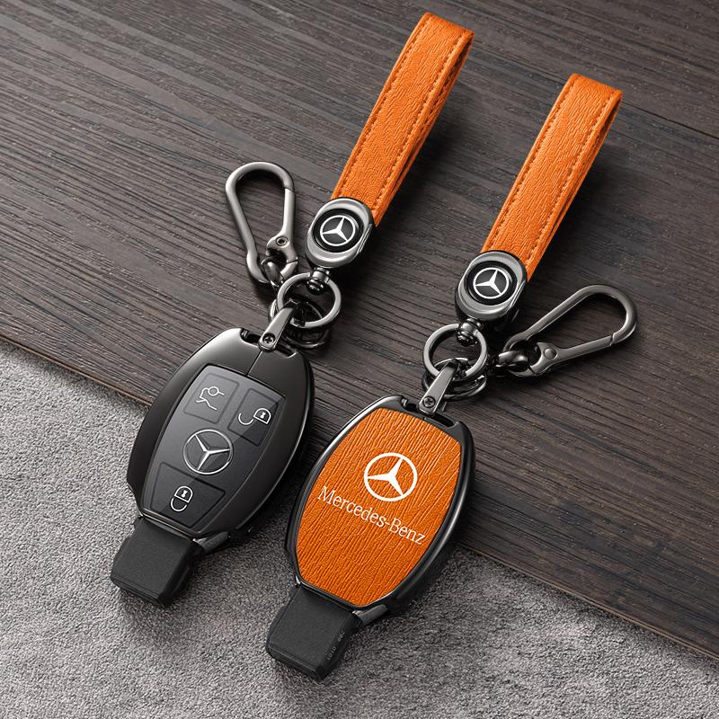New Zinc Alloy Car Key Case Cover Shell Fob Bag For Mercedes Benz W204 W205 W212 W213 W176 W177 W219 A B C E S Class GLC CLA AMG