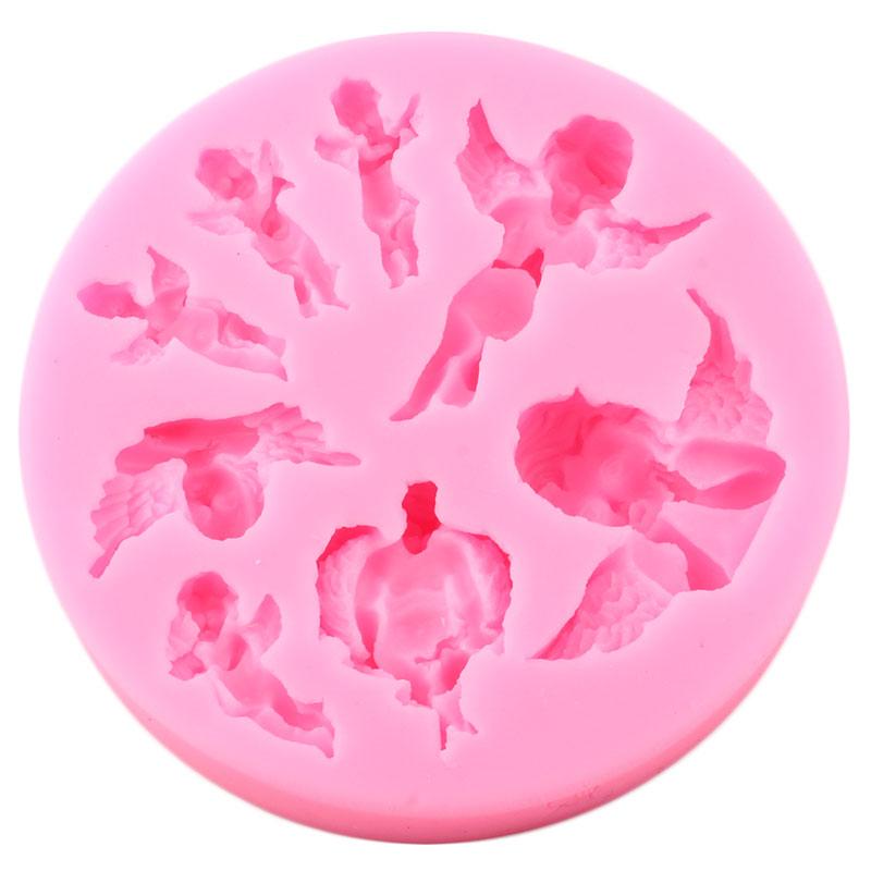 3D-Silikonformen mit süßem Amor-Engel, für Schokolade, Süßigkeiten, Fondant, DIY-Bastelarbeit, Epoxidharzform, Baby-Geburtstagskuchen, Dekorationswerkzeuge