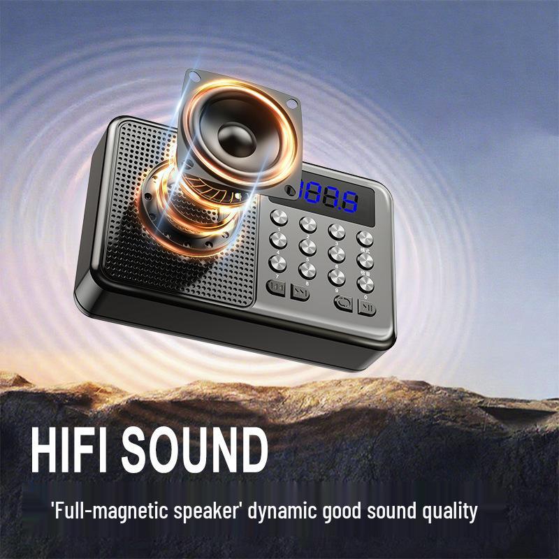 Portable Wireless Bluetooth Speaker with Radio & Card Slot for Seniors