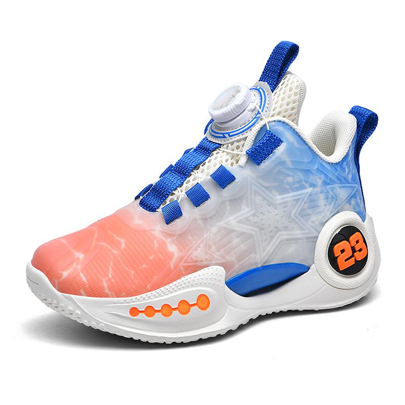 

Девочки осень новые кроссовки с вращающейся кнопкой студенты дети светящиеся баскетбольные кроссовки мужские большие дети плюс размер 42 35