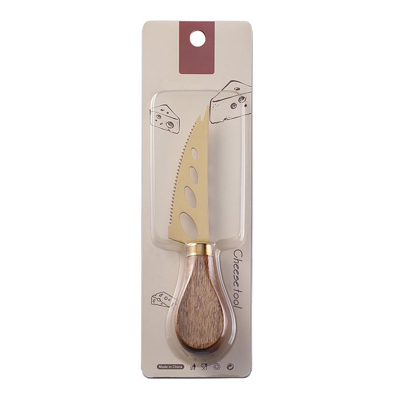 Acacia Handle Stainless Steel Cheese and Butter Knife Set