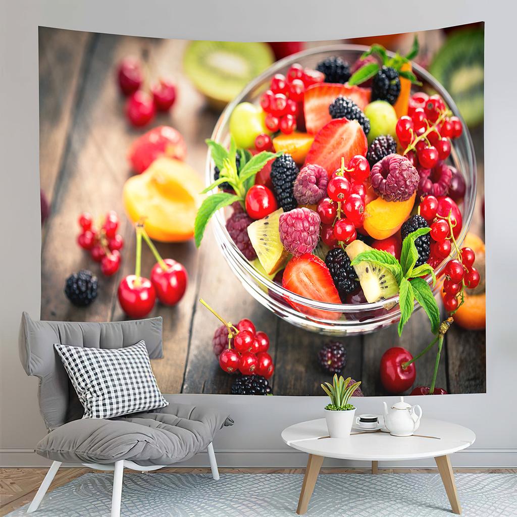 Farm Orchard Tapestry Delicious Fruit Tapestry Banana Grapes Tapestry Home Living Room Dorm Bedroom Aesthetics Decor Tapestries