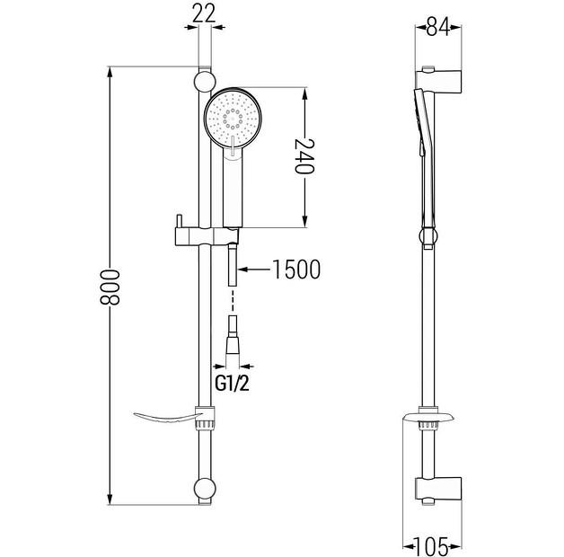 Смеситель Mexen Lynx Df40 Золотой 74594Df40-50