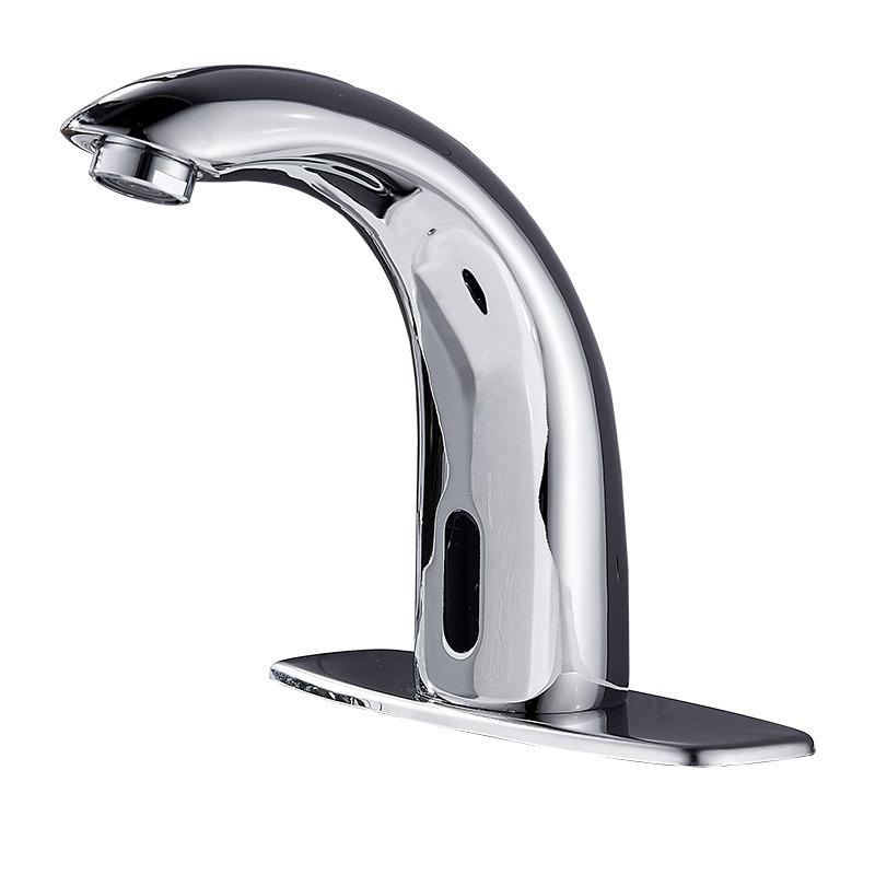 Copper Automatic Sensor Bathroom Tap Automatic Infrared Sensor Sink Tap Hotel Public Toilet Single Cold Wash Basin Faucet