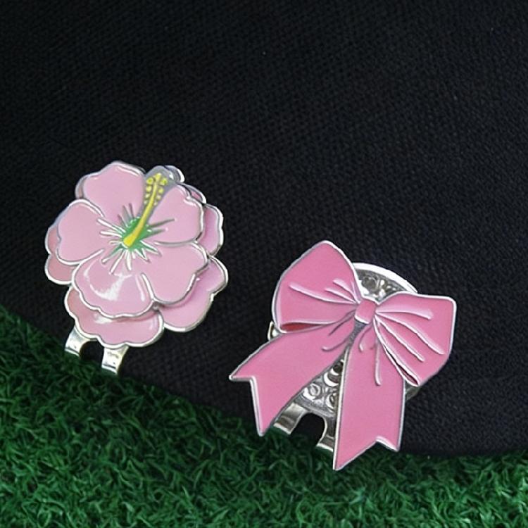 Modischer Blumiger Golfballmarker Magnetischer Hutclip Zinklegierung Zubehör für Golfer Einzigartige Ballmarkierungslösung