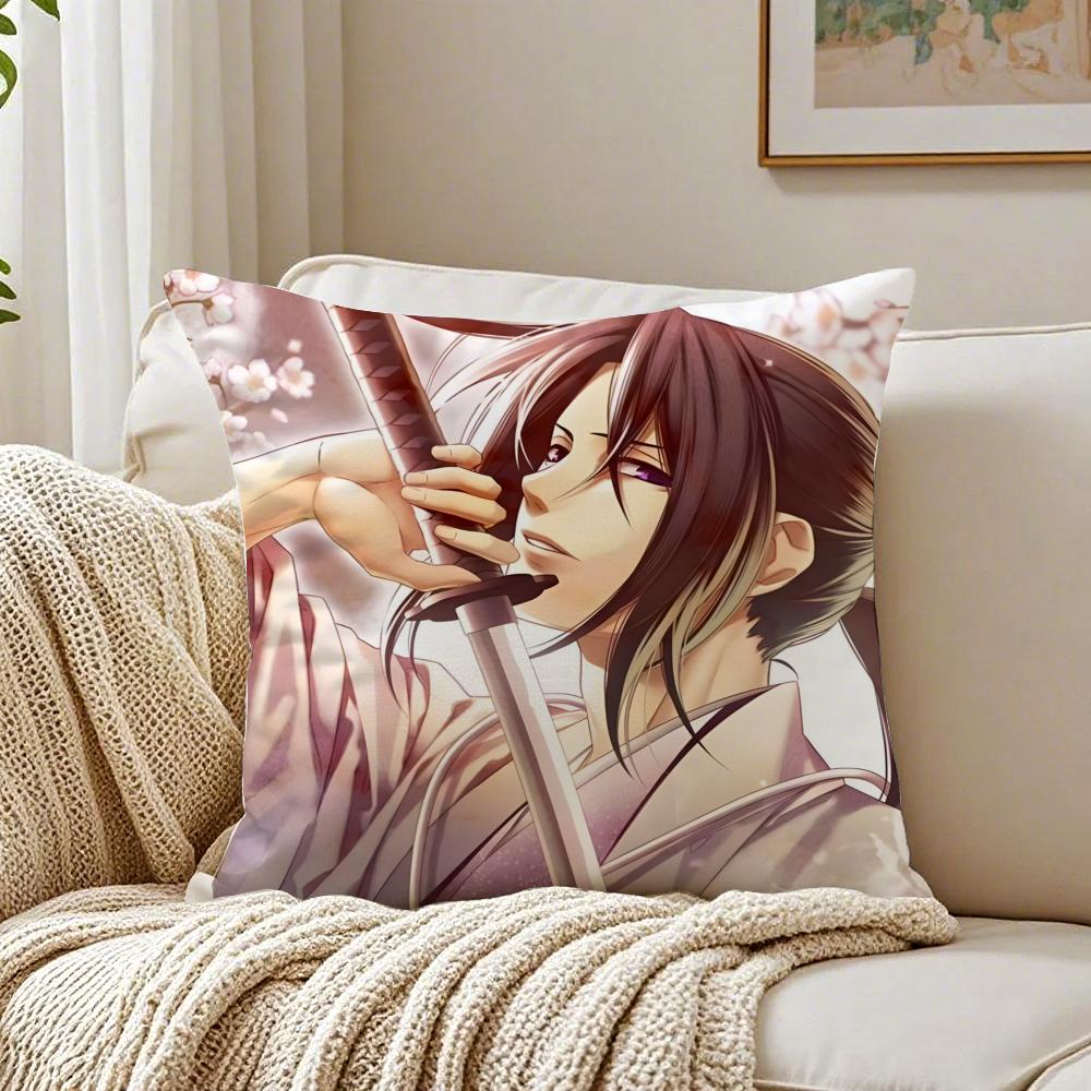 Romantic Japanese Game Anime HHakuoki Cushion Cover Pillowcase Antidustmite living Room Sofa Decor Cushion Room