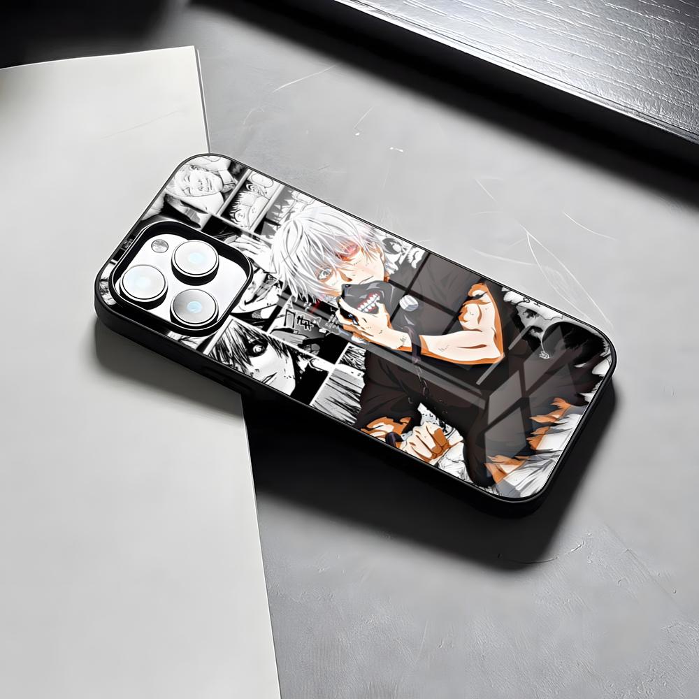 Anime T-Tokyo Ghoul Phone Case For IPhone 17 Pro Max 15 Pro 16 14 Plus 12 13 Mini 11 Pro Shockproof Glass Cover