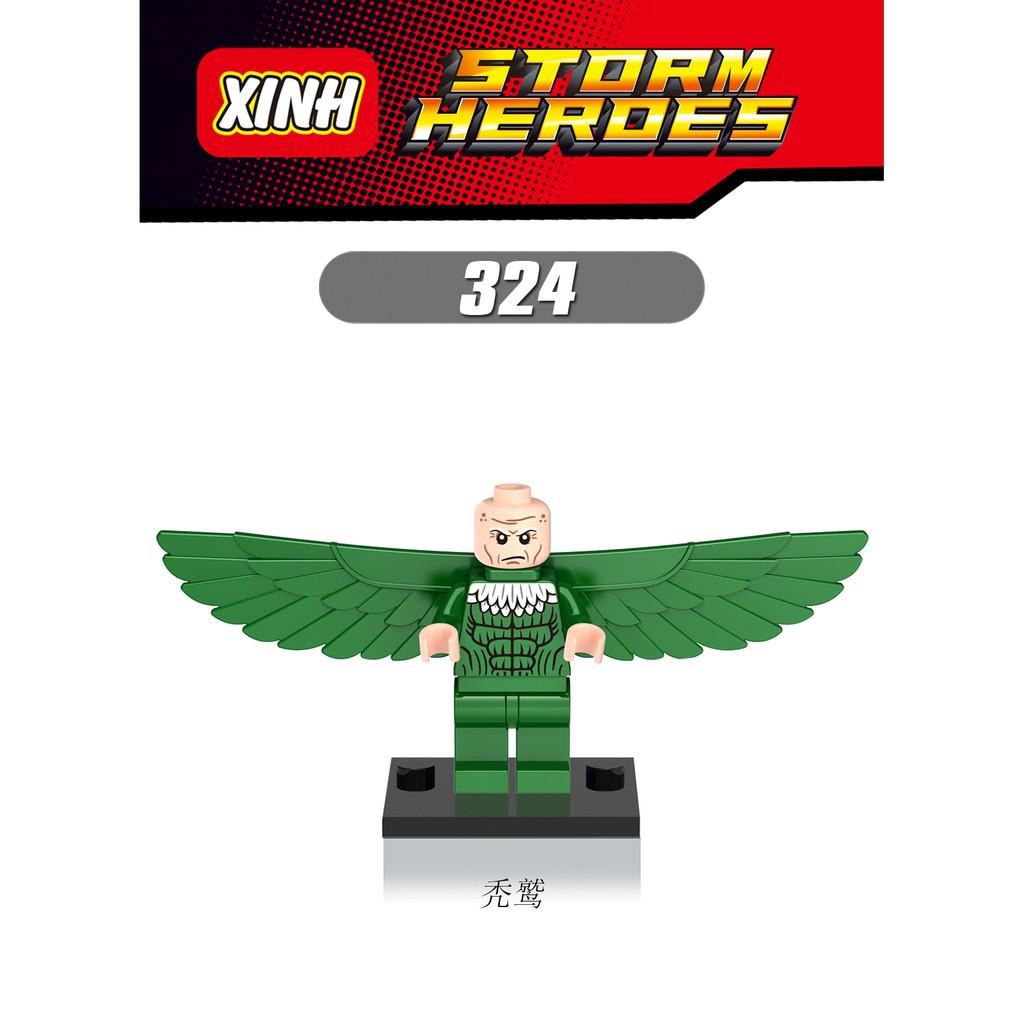 X0123 XH325 Doctor Octopus Compatible with LE-GOing Minifigures Punisher Vulture Sandman Building Blocks Kids Toys