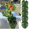 12pcs Tropical Palm Leaves Artificial Leaf Decor Wedding Decoration Green Jungle Plant Leaf Hawaiian Luau Home Party Decoration5
