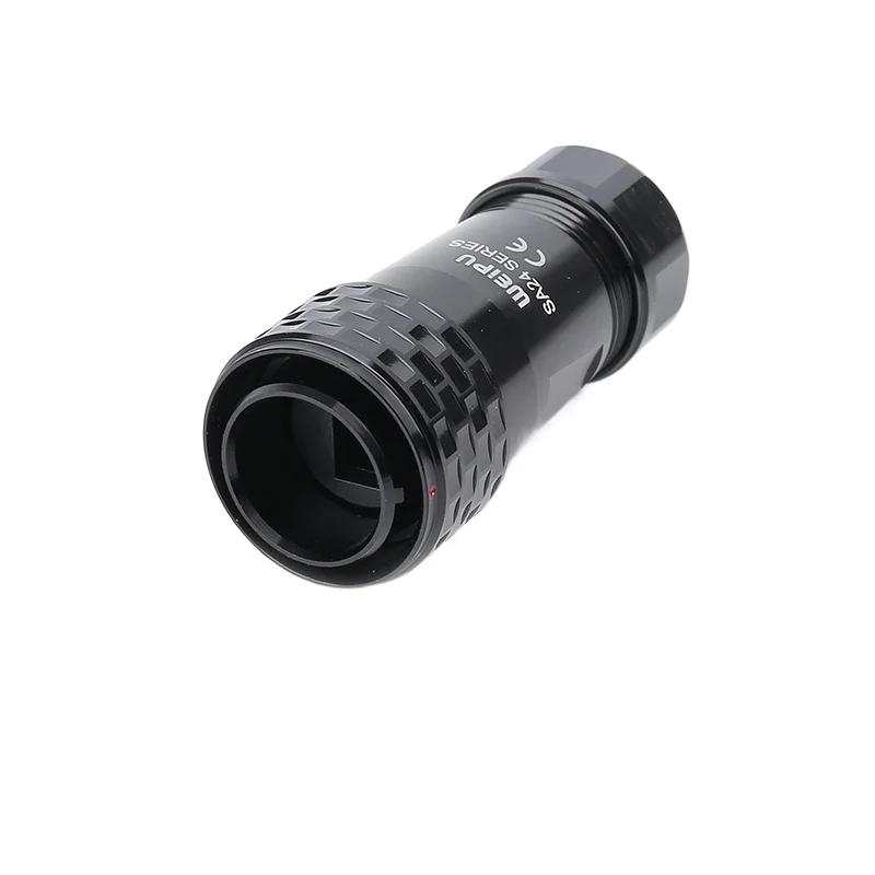 WEIPU SA24 SA2410/PRJ45 Waterproof Industrial M24 8 Pin 8P8C Ethernet Cable Ethernet Network RJ45 Connector Signal Panel Mount