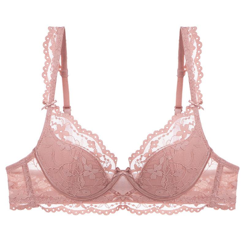 French underwear pure desire thin lace sexy underwear soft steel ring small chest big gathering bra