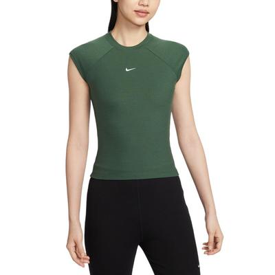 As W Nsw Chill Knit Rib Solid Color Pullover Round Neck Sleeveless T-Shirt Women Tops IF0243323