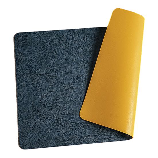 Double-Sided Placemat Waterproof Oil-Proof Heat Resistant Coaster for Dining Table Faux Leather Non-Slip Pad for Restaurant