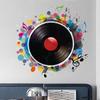 Music Wall Stickers Vinyl Decals for Living Room Bedroom Concert Hall Creative Album Art Peel and Stick Wall Decoration