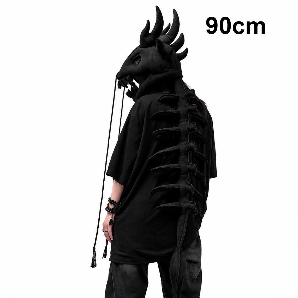 Plush Material Dragon Headpiece Exoskeleton Spine Tail Plush Cosplay Helmet Cosplay Party