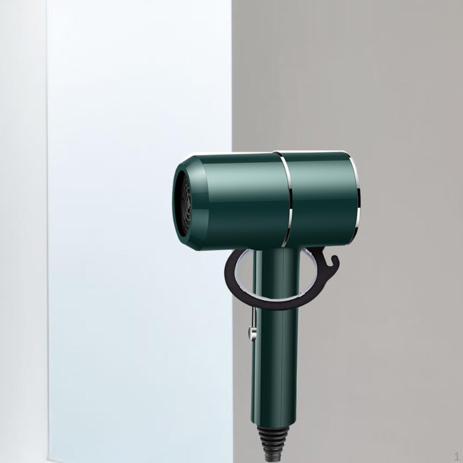 

Держатель для фена для ванной комнаты, практичный настенный держатель для инструментов чёрный