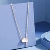 925 Sterling Silver Cloud Shell Pendant Necklace for Women Clavicle Chain Necklace Anniversary Wedding Party Jewelry Gift S-N692