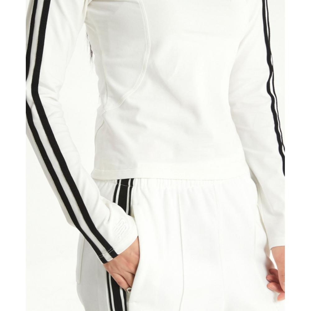 New Balance Nbnde4w142 Women Track Long Sleeve Tee  Ivory 