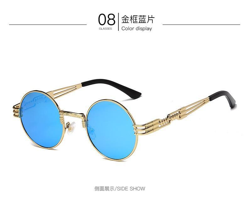 Vintage Sunglasses Punk Steam Prince Glasses Men'S Metal Round Frame Spring Glasses Frame Women'S Sunglasses