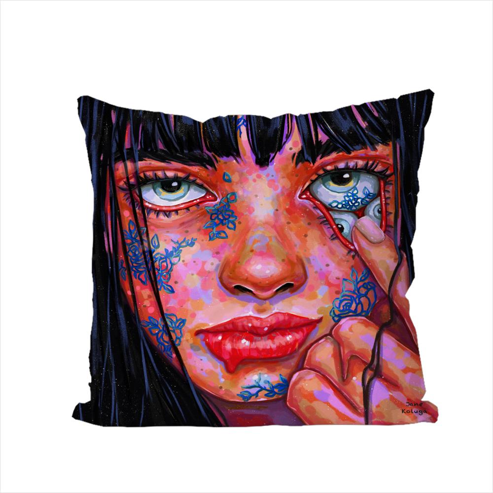 Eunpyon Art Pillow Case For Car Sofa Decorative Home Doublesided Print Plush Square Throw Pillow Cushion Cover