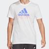 Adidas T Shirts Men's White Crew Neck Moderate Straight Fit FN1728