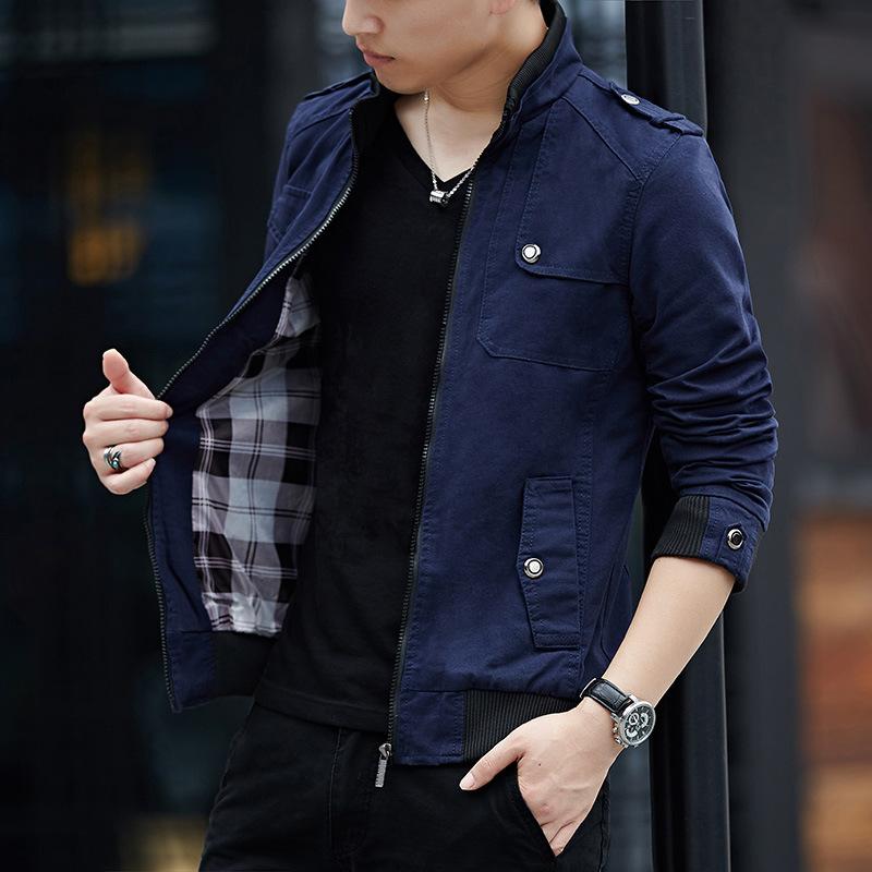Men's Jacket Winter Korean Version Trend Slim-fitting Denim Tooling Autumn and Winter Jacket Spring and Autumn Men's