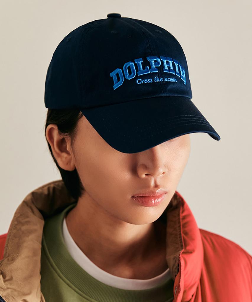 DOLPHIN WAVE APPAREL Dolphin Authentic Logo Ball Cap Navy
