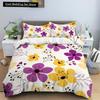 Watercolor Flowers King Queen Duvet Cover Colorful Blooming Floral Bedding Set for Teen Adult Plant 2/3pcs Polyester Quilt Cover