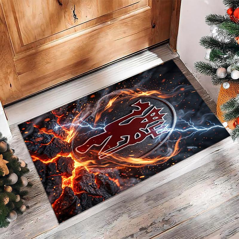 Tappeto in Flanella Stampato Manchester United Antiscivolo Morbido Poliestere Tappeto per Pavimento Tappetino Decorativo per Interni per Camera da Letto Soggiorno Divano