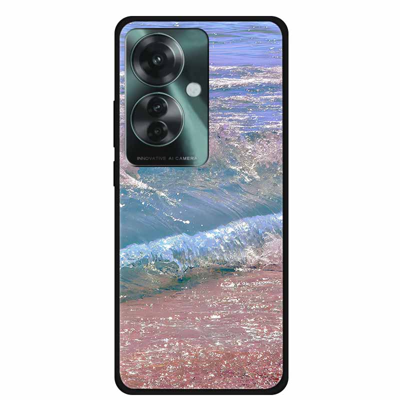 Phone Case for Oppo Reno11 A Silicone TPU Soft Back Cover for Reno 11 A 11A Fashion Shell Floral Shiled Capa 6.7" Funda