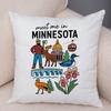 North Carolina Design Pillowcase Double Print Oklahoma Theme Cushion Cover Soft Plush North Dakota Style Pillowcase for Sofa