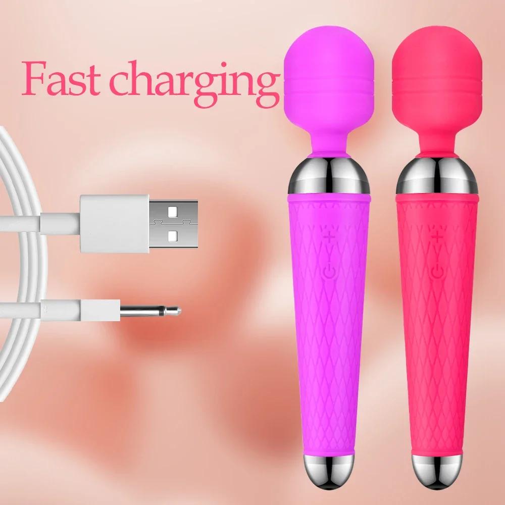 Wireless Dildos AV Magic Wand Vibrator for Women Clitoris Stimulator USB Rechargeable Massager Sex Toys Goods for Adults