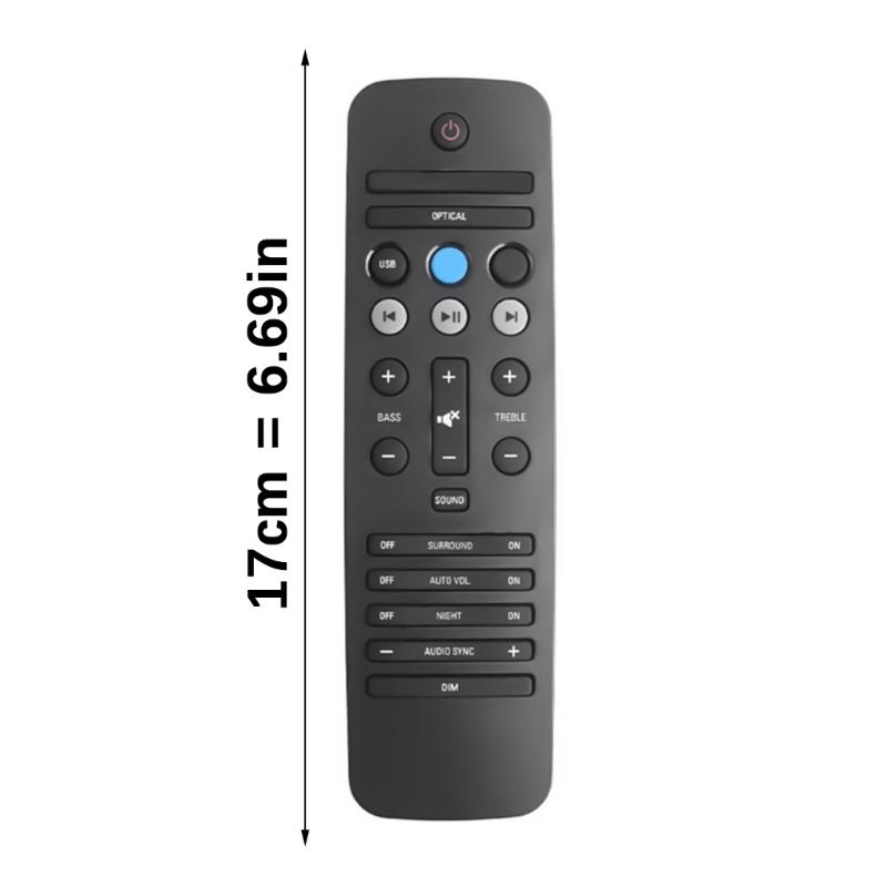 Ergonomic Soundbar Remote Control for HTL9100 HTL5120 HTL7180 YKF297-006 Wireless Home Theater Remote Control Replace